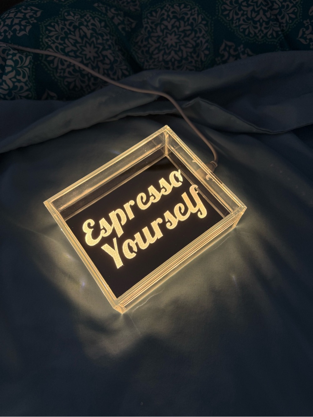 Target Gold and Black "Espresso Yourself" Lighted Decorative Lantern